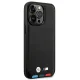 BMW iPhone 14 Pro Case Leather Stamp Tricolor MagSafe, Black
