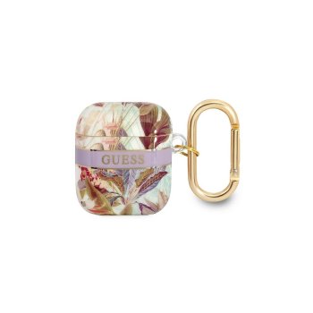 Guess AirPods Cover Purple from Flower Strap Collection