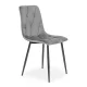 Modernhome Set of 4 Velour Dining and Living Room Chairs, Grey