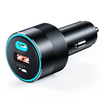 CHOETECH Car Charger 2x USB-C, USB-A, 130W, PD3.0, QC3.0, PPS, Black