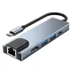 USB-C Hub Tech-Protect V3 5in1, HDMI, RJ45, USB 3.0, Gray