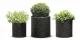 Keter Cylinder Planters 3-piece flower pot set (S/M/L), anthracite gray