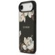Guess Grained Flowers Classic Logo MagSafe Case for iPhone Air, Black