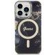 Guess iPhone 14 Pro Max vāciņš Golden Marble MagSafe, melns