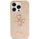 Guess iPhone 14 Pro Case Glitter Script Big 4G, Gold