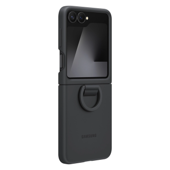 Samsung Galaxy Z Flip 7 FE (SM-F761B/DS) Original Silicon Case Cover with Ring, Black (EF-PF741TBEGWW) | Telefona...