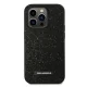 Karl Lagerfeld Glitter Plaque Logo Case for iPhone 14 Pro Max, Black