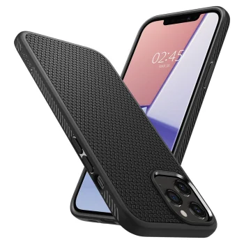 Spigen Liquid Air Case for iPhone 12 / 12 Pro, Matte Black