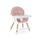 Nukido Lilo Baby High Chair with Adjustable Tray, Pink