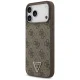 Guess Leather 4G Triangle Strass MagSafe Case for iPhone 17 / 18 Pro Max - Brown