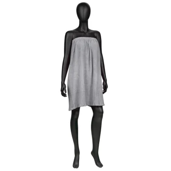 Terry Cloth Cosmetic Wrap Cape, Grey (70x150 cm)