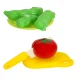 Cutting Vegetables and Fruits with Kitchen Accessories and Shopping Basket, 28 pcs