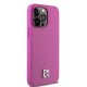 DKNY iPhone 15 Pro Max Case Leather Monogram Pattern MagSafe, Pink