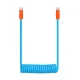 Newell Coiled USB-C to USB-C Cable 100W, 1.5 m, Blue-Orange