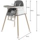 Multifunctional Baby Kids Feeding High Chair Table 6-in-1, Grey