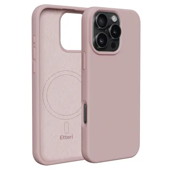 Etteri Silicone Mag Case for Apple iPhone 16 Pro, Light Pink