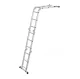 ModernHome 4x3 Multi-Purpose Aluminum Folding Ladder, 330 lbs Capacity