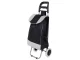 Solid Foldable Shopping Trolley Bag on Wheels Black