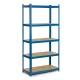 Humberg 4848 Metal Storage Shelving Unit, 180 x 90 x 40 cm, Blue