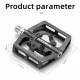 Rockbros PD15-BK Aluminum Alloy Bicycle Pedal Set, Black