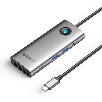 Orico PW11 8in1 USB-C doko stotelė, HDMI 4K 60Hz, PD 100W, RJ45, pilka