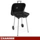 Charcoal Garden Grill with Lid Kaminer 53x77x46cm, black