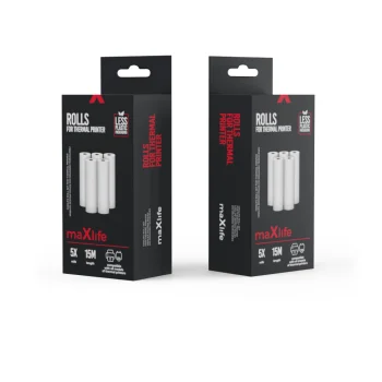 Maxlife Thermal Printer Rolls Set, 5 pcs