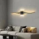 Black Wall Lamp 60cm, Warm White Light