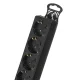 Maclean MCE226G Power Strip, 5 Sockets, Schuko, 1.4m, Black