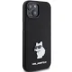 Karl Lagerfeld iPhone 15 Plus Case Silicone Metal Pin, Black