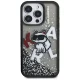 Karl Lagerfeld Liquid Glitter Choupette Case for iPhone 16 Pro Max - Black