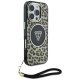 Guess HC IML Leopard Triangle Cord Strap MagSafe Phone Case Cover iPhone 16 Pro Max - Brown