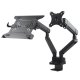 Maclean MC-813 Desk Mount for Monitor and Laptop, 17\"-32\", 2x8kg