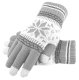 Сенсорные перчатки для смартфона, серые