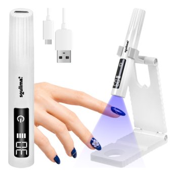 Портативная UV LED лампа для ногтей Soulima 3W с держателем