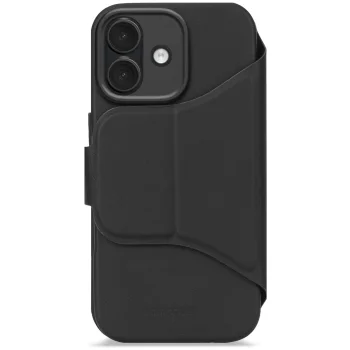 Decoded Textured Silicone Detachable Wallet Case for iPhone 17, Black