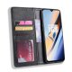 OnePlus 7 Vintage Style Magnetic Leather Wallet Protective Case Cover, Black