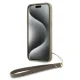 DKNY iPhone 15 Pro Max Case Wrist Strap Stock Logo, Beige