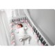 Braided Crib Bumper Ricokids 3m for Nursery Safety, Pink-Grey