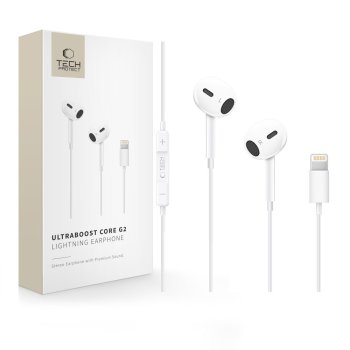 Tech-Protect Ultraboost Core G2 Lightning Headphones - White