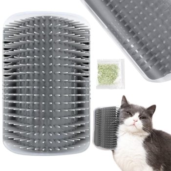 Corner Cat Self Groomer Brush with Catnip