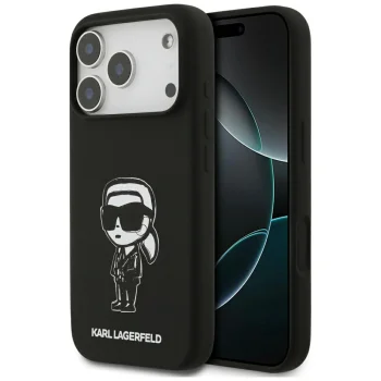 Karl Lagerfeld Karl Sketch & Logo MagSafe Case for iPhone 17 Pro, Black
