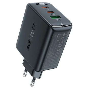 Acefast A41 GaN Fast Wall Charger 2xUSB-C USB-A PPS PD QC4+ 65W Black