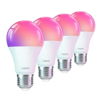 LEPRO B1-EU-4 Smart LED Bulbs E27 Wi-Fi RGB 8.5W, 4-Pack
