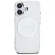 Guess IML Metal Colored Circle MagSafe Case for iPhone 16 White