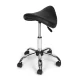 Adjustable Swivel Saddle Stool with Wheels ModernHome, Black