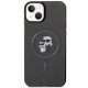 Чехол Karl Lagerfeld для iPhone 15 Karl&Choupette Glitter MagSafe, черный