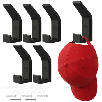 Ruhhy Wall Coat Hooks Matte Black 5 Pcs