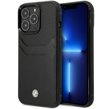 BMW Leather Card Slot Case for iPhone 14 Pro Max 6.7" Black