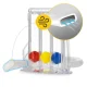 4Fizjo 1591 Three-Ball Breathing Exerciser / Spirometer, White